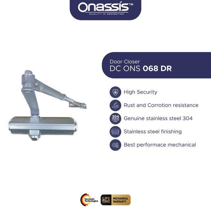 DOOR CLOSER ONASSIS 068 DR-SYLVER