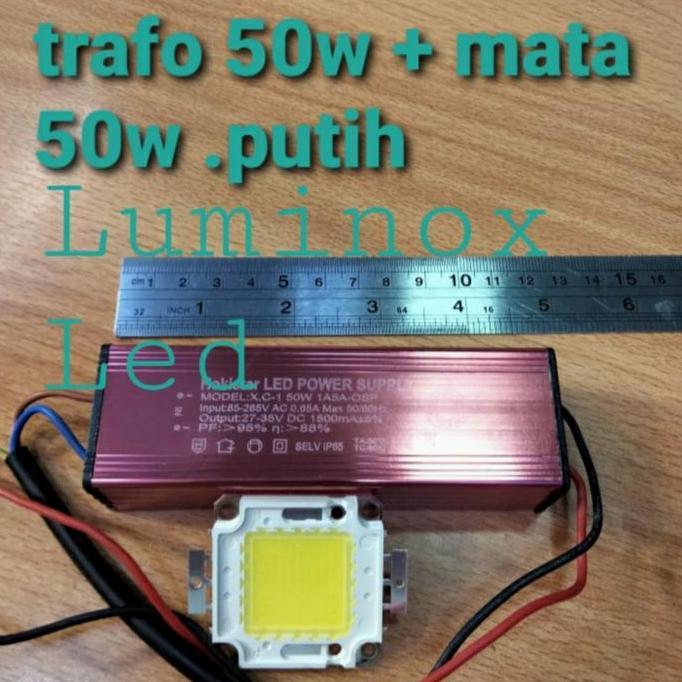 Promo Driver Trafo Led 50 Watt 50W 50Watt Jalan Pju Cob + Hpl 50 W Cob 220V