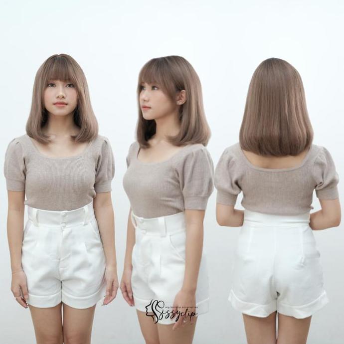 Sissyclip - WIG KOREAN BLOW / Rambut Palsu Pendek Lurus Blow Ala Korea 30 cm Diskon