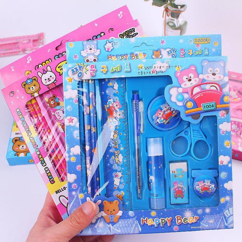 2009 Pencil Set 9 In 1 Alat Tulis Sekolah Anak Lengkap
