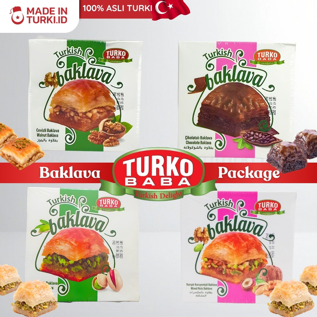 Turko Baba Turkish Delight Baklava Package 500gr - Turko Baba Paket Baklava Asli Turki 100% Original