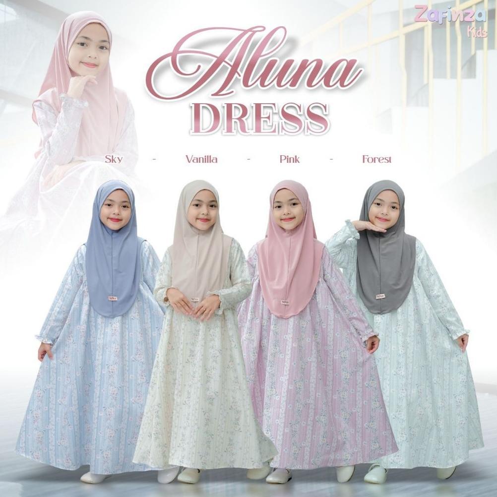 Diskon Aluna Dress Kids By Zafinza Gamis Anak Motif