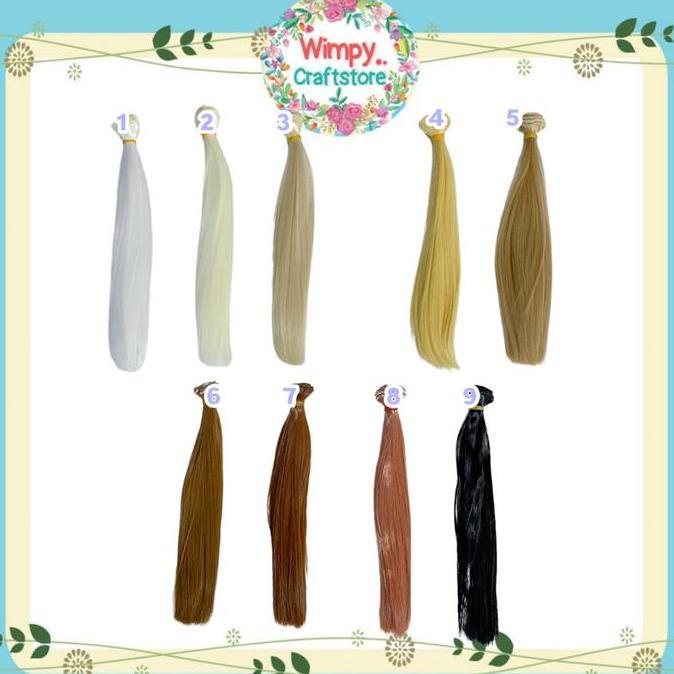 Doll Wig Straight Rambut Palsu Rambut Boneka BJD BLYTHE Figure Diskon