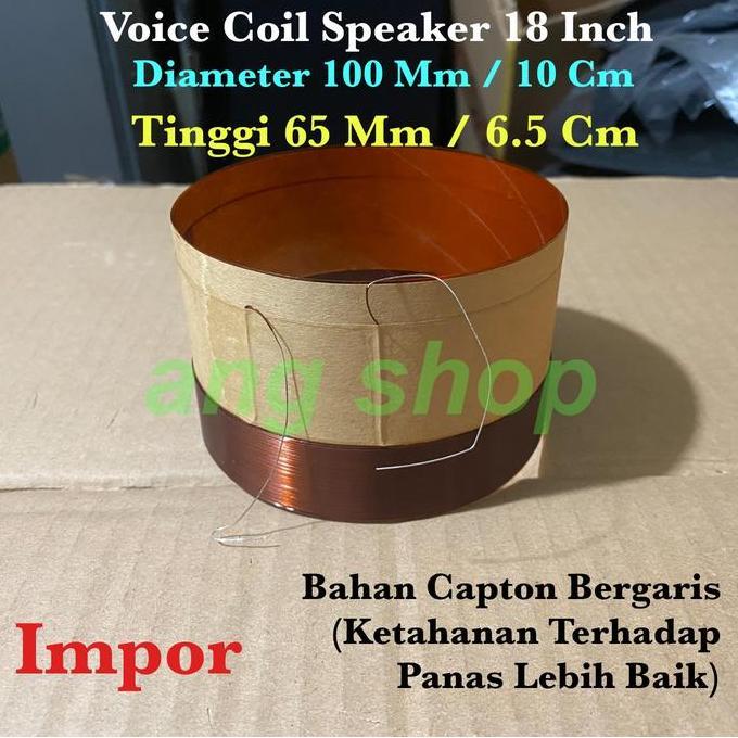selatansana / Spol Spul Spool Voice Coil Speaker 18 Inch 100 Mm 10 Cm 4 Inch Impor Diskon