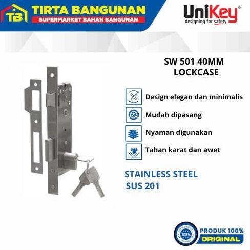 UNIKEY SWING LOCK CASE & CYLINDER / BODY KUNCI+ SILINDER KUNCI / RUMAH KUNCI