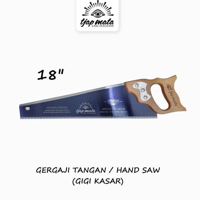TJAP MATA / CAP MATA Gergaji Tangan /Kayu/ 18" GG Ordinary (GG Kasar)