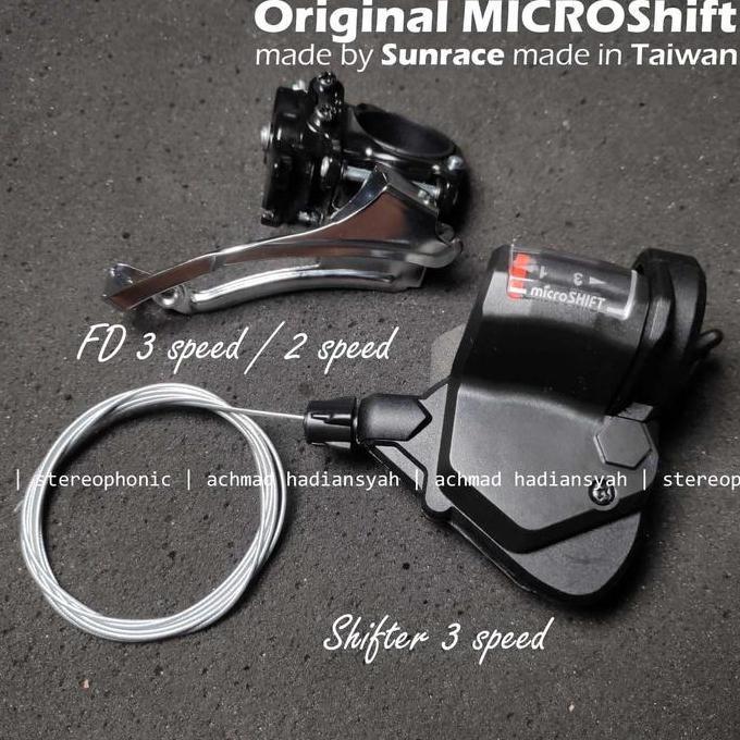 Mini Groupset kiri 3 speed Shifter 3 speed FD 3 speed FD Triple FD 44T