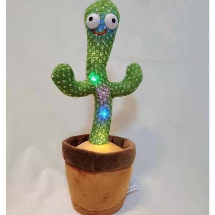 Kids Mainan Kaktus Bergoyang Dancing Cactus Boneka Kaktus Goyang dan Bicara Kaktus Joget Ngomong