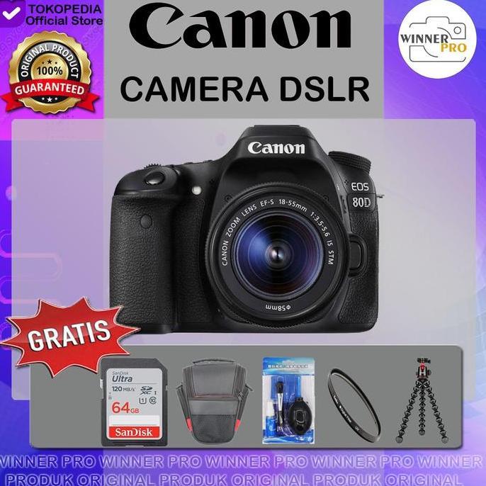 KAMERA CANON EOS 80D KIT 18-55 IS STM / KAMERA CANON 80D/ EOS 80D/ 80D