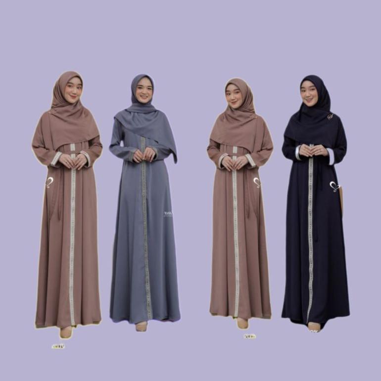 Diskon Gamis Mewah Abaya Renda Cantik Premium/Gamis Maxi Panjang Tali Pinggang Kekinian/Abaya Dubay 