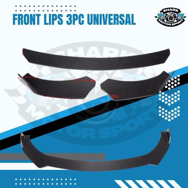 Front Skirt / Front Lips / Lips Bumper / Bodykit 3Pcs Universal