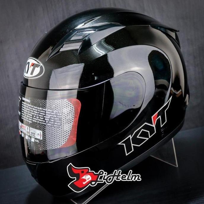 KYT HELM R10 SOLID BLACK GLOSSY | R-10 FULL F