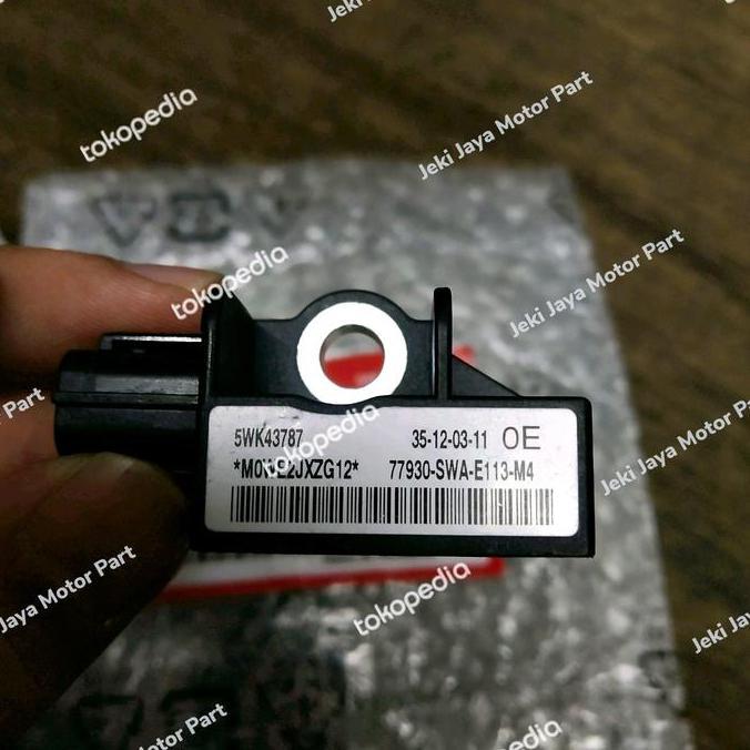 Langsung Gas. Sensor Airbag Srs Honda Crv Gen 3 2007-2012 77930-Swa-E113-M4 Original