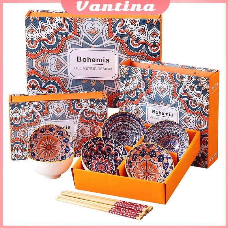 Recommended Mangkok Set Hadiah Pernikahan Premium Peralatan Makan Porselen /Mangkok Set Keramik Souv