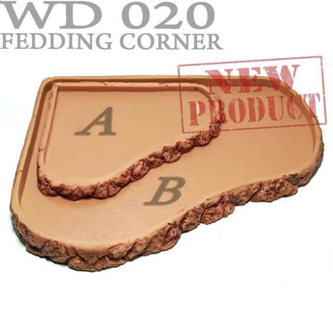 WD020B FEEDING DISH TEMPAT MAKAN REPTILE KURA SULCATA TORTOISE IGUANA
