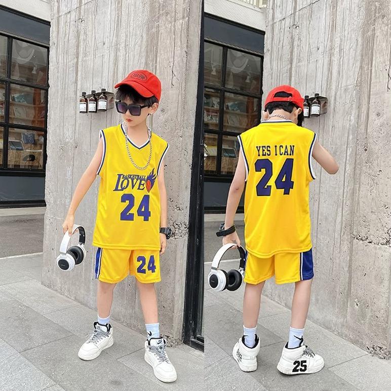 TERBARU Setelan Baju Basket Singlet Anak Laki Laki Perempuan Jersey Anak 5 - 12 Tahun Premium