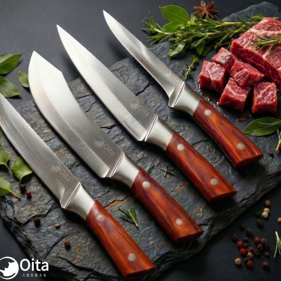 Oita Pisau Stainless Steel Premium Oita, Pisau Dapur Asli Jepang, Alat Pemotong Bawang