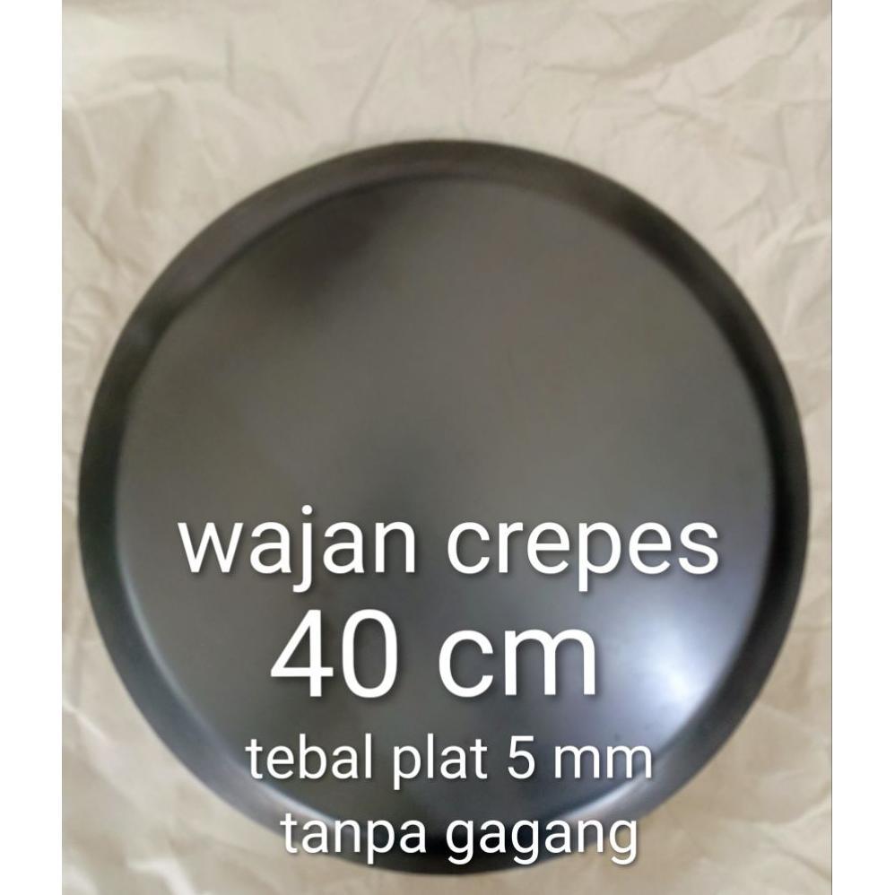 Wajan Krepes Baja Bulat 30Cm Wajan Bulat Wajan Kebab Wajan Lumpia Preabot Alat Dapur Teflon
