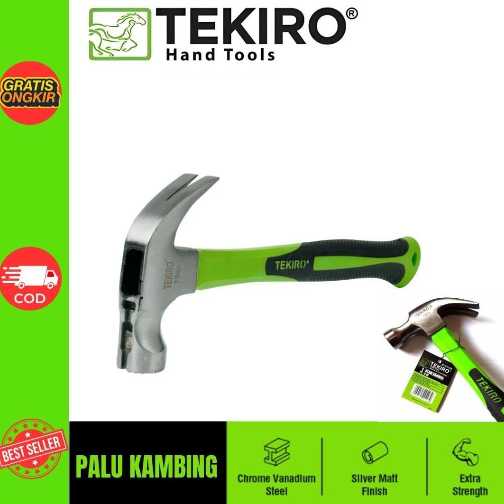 TEKIRO Palu Kambing Magnet Palu Bentuk Tanduk Kambing Palu Giat Claw Hammer With Magnet