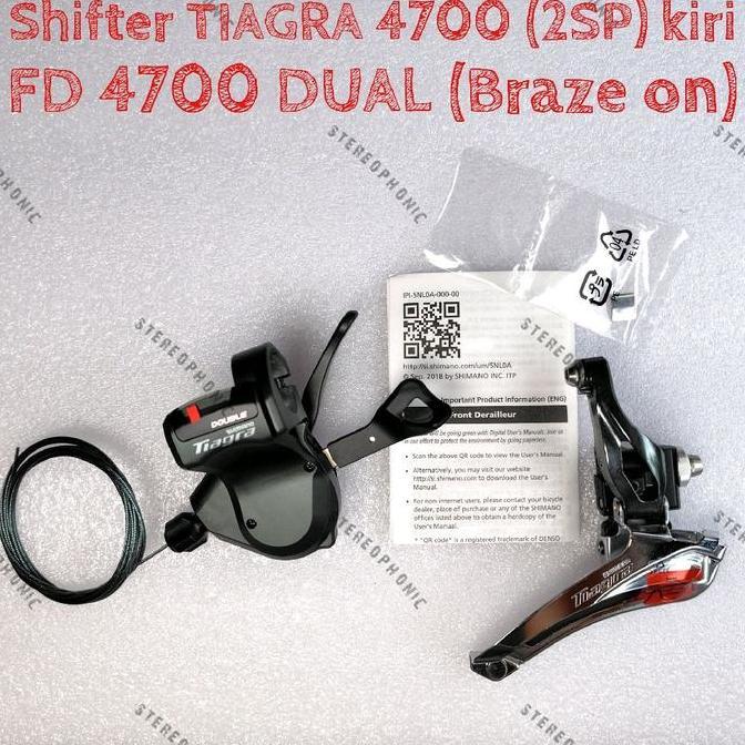 NEW Made in JAPAN Mini Groupset TIAGRA 4700 Shifter FD TIAGRA 4700 Shifter 2speed FD Dual Braze On F