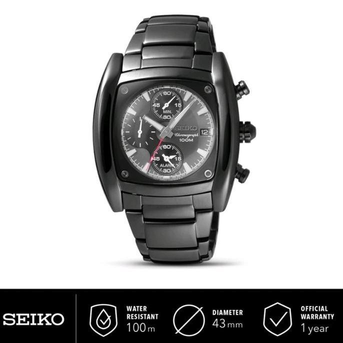 Jam Tangan Seiko SNAB01P1 Chronograph Alarm 7T62 WR100M Quartz Snab01