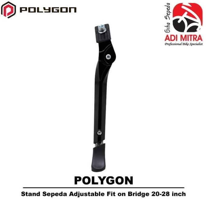 Polygon Stand Sepeda Adjustable Fit on Bridge 20-28 inch Standar Tengah Sepeda