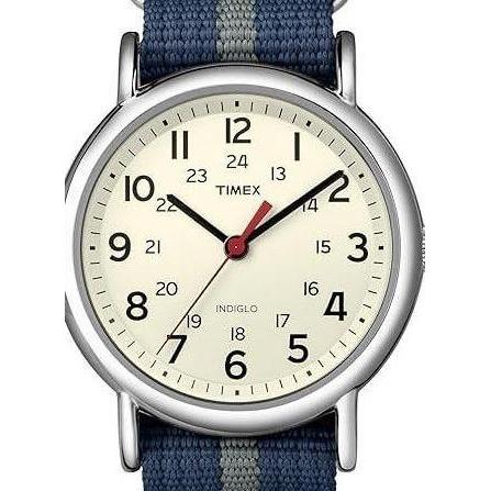 jam tangan timex Timex Unisex Weekender Watch Gray/Blue  Mens Easy Reader Weekender Indiglo Watch | 