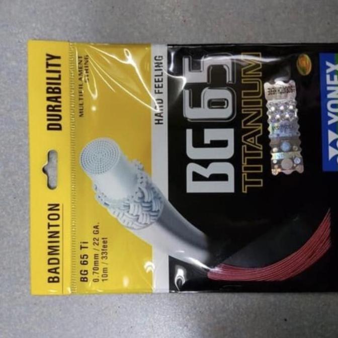 Senar raket Badminton Yonex BG 65 TI / senar raket yonex Bg65 titanium original