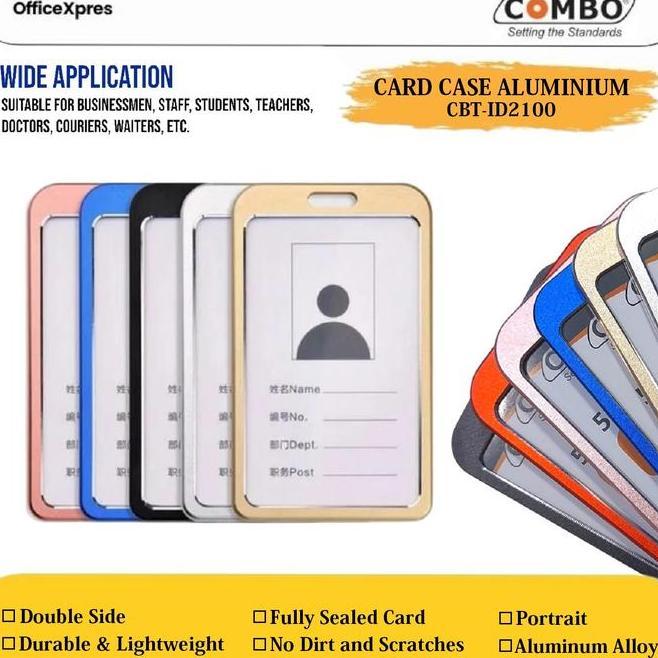 100 Pcs Card Case Alumunium Card Holder Aluminium Name Tag Id Card Metal Aluminium