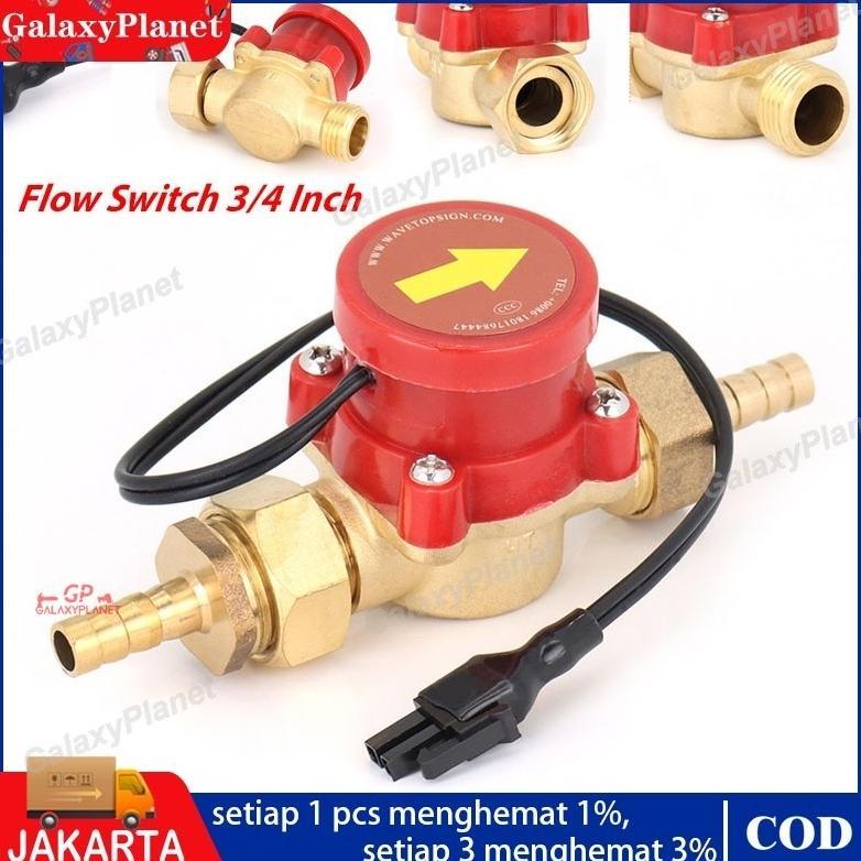 NEW Flow Switch 3/4 Inch - Otomatis Pompa Air Dorong Booster Pump/ 1/2" Otomatis Wasser Boster Pump 
