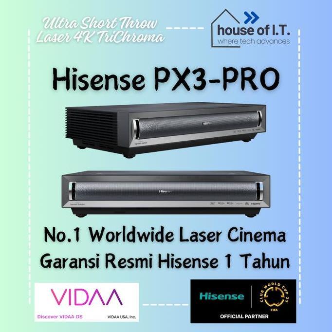 Projector Tv Hisense Px3-Pro 4K Uhd Ultra Short Throw Laser