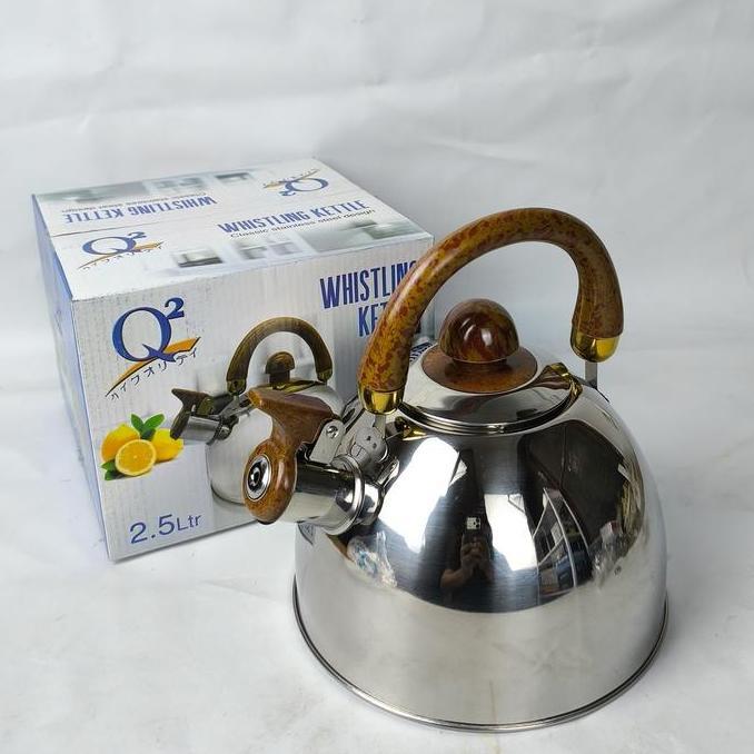 TEKO BUNYI STAINLESS STEEL Q2 8025 Q2-8025 Tea Kopi Masak Air bunyi nyaring JS
