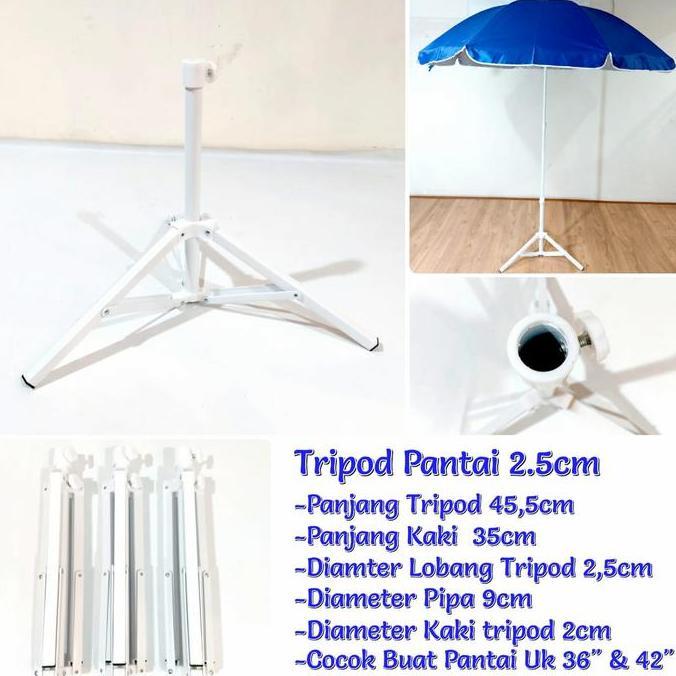 Lux- Kaki Tripod Payung Pantai Ukuran Besar Dan Ukuran Kecil