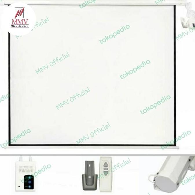 Layar Motorize 120 Inch / Screen Projector