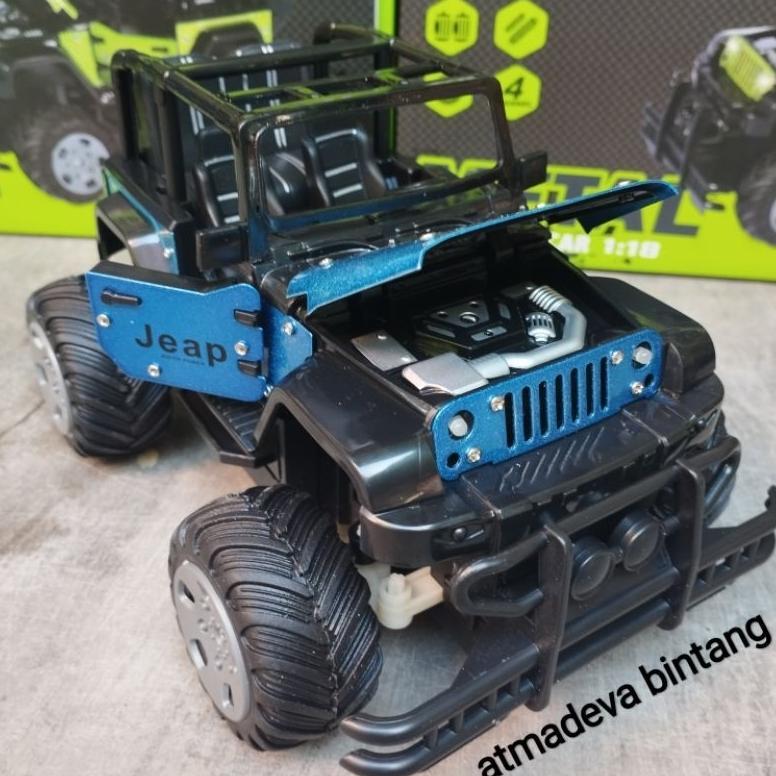 new deals bintang rc mainan anak mobil remote rc die cast jeep rubicon die cast nyala lampu led buka