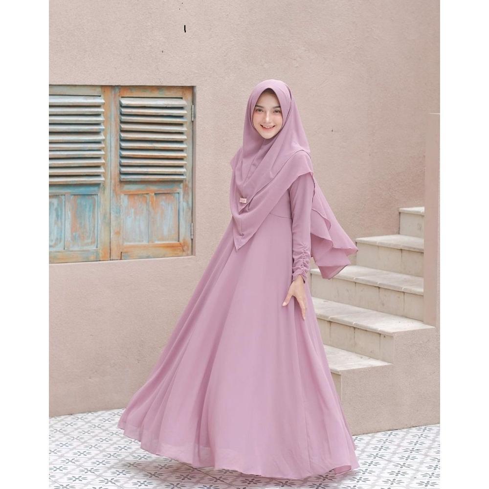 original vip_top [ m l xl xxl 3xl 4xl ] - bisa cod mayra set syari plus hijab jumbo 3xl 4xl terbaru 