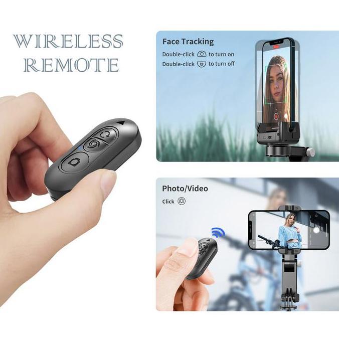 Q18 Gimbal Stabilizer Handphone Gimbal Hp Stabilizer dengan Kemampuan Smart Tracking Tongsis Hp Blue