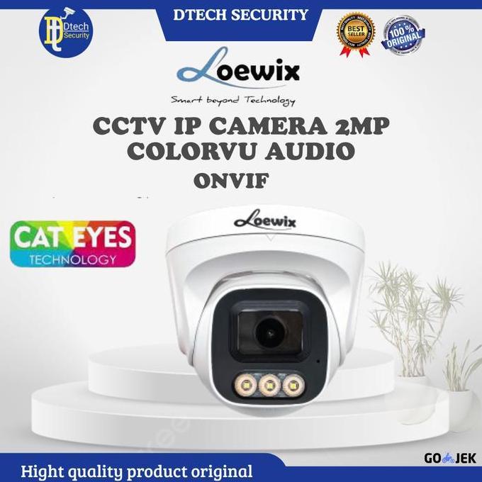 HARGA DISC - LOEWIX IP CAMERA COLORVU AUDIO 2MP CAT EYES ONVIF SUPORT POE KUALITAS GAMBAR JERNIH