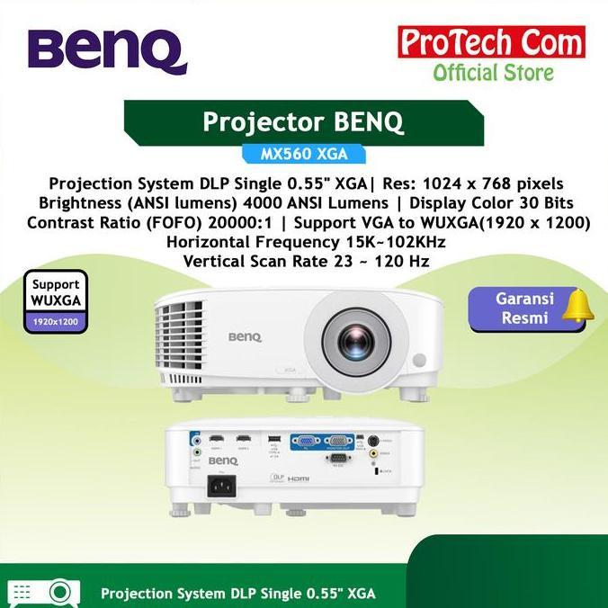 Proyektor Benq Mx560C Xga 4000 Lumens Hdmi Vga / Projector Benq Mx 560
