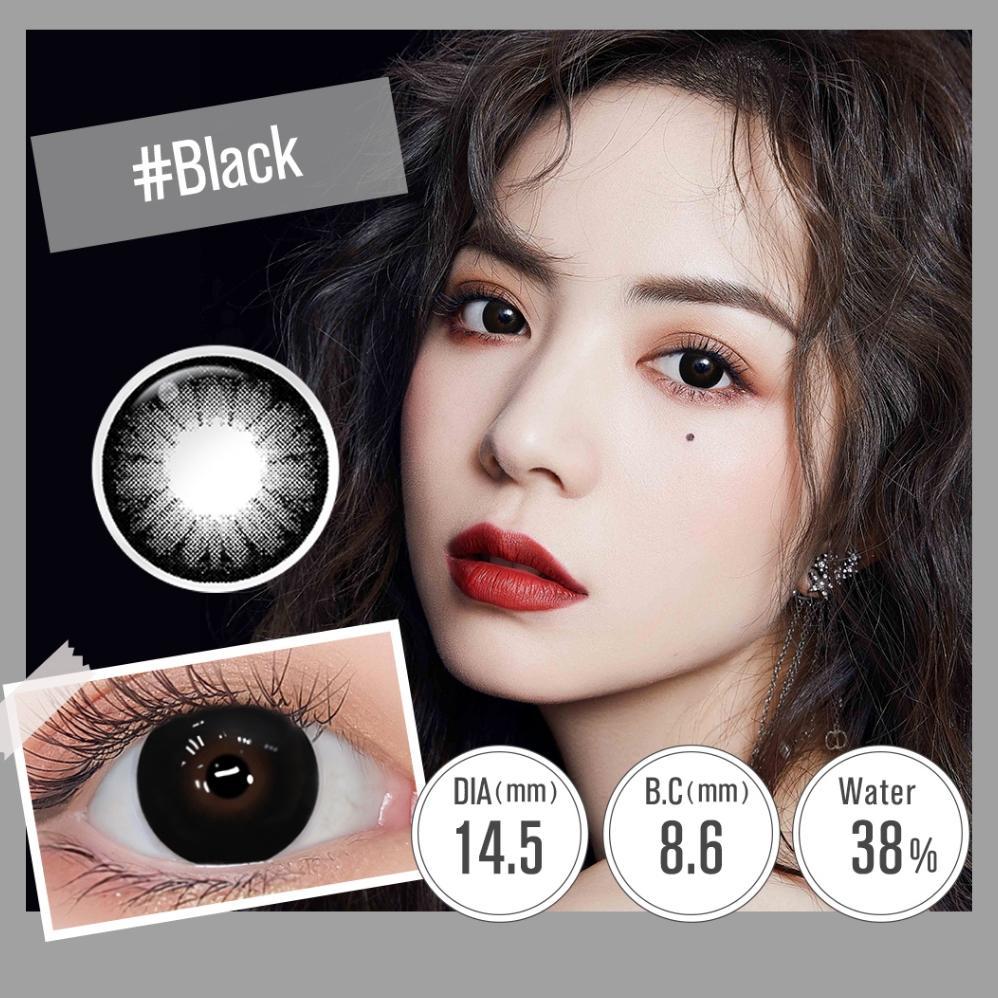 hemat [0.00~-6.00]magister softlens hitam 14mm-14.5mm softlens minus