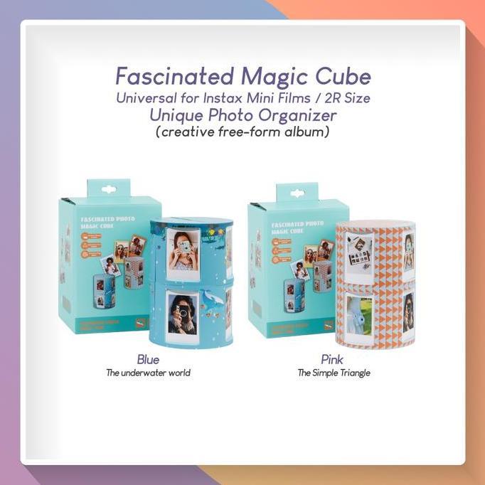 Photo Magic Cube DIY Rak Album 24 Foto 2R / Instax Mini / Polaroid Frame Stand Fascinated Multifungs