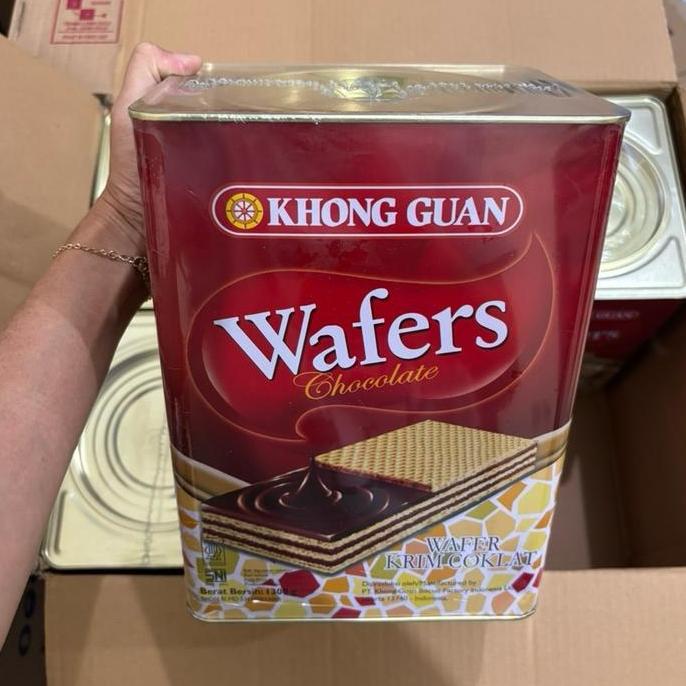 Agen Distributor Hampers Lebaran Snack Biskuit Wafer Kaleng Khong Guan Wafers Krim Chocolate Kotak M