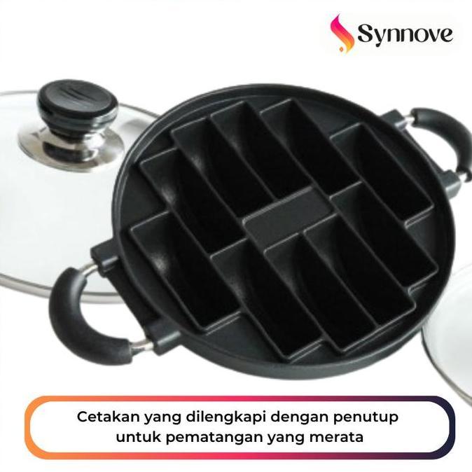 Cetakan Kue Pukis 10 Lubang SET Tutup Kaca Cetakan Kue Pancong Loyang Anti Lengket murah