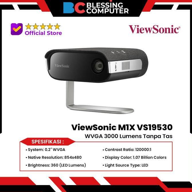 Projector Viewsonic M1X Vs19530 Wvga 3000 Lumens Tanpa Tas