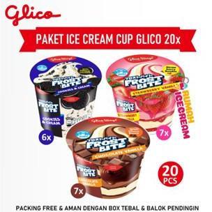 Paket Ice Cream Glico Cup 20Pcs