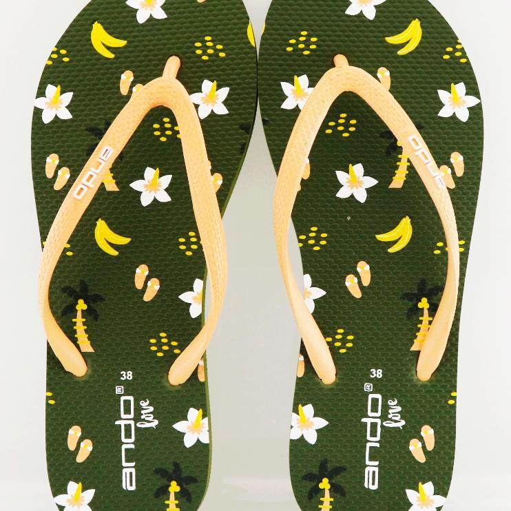 New Edition Ando Palm Olive/Peach - Sandal Wanita Terbaru Rumah Ando