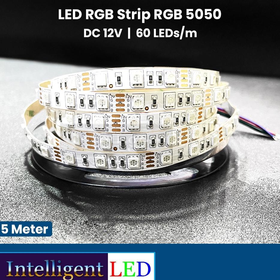 Led Rgb Strip 5050 60 Led Dc 12V 5M/Roll