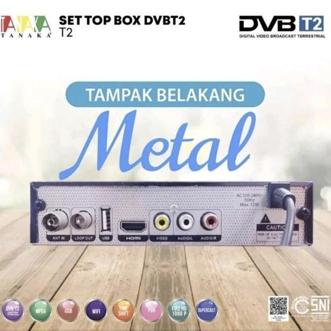 Set Top Bok Tanaka DVB-T2 V2, Bodi Metal SNI STB TV Digital & TV Tabung Harga Murah