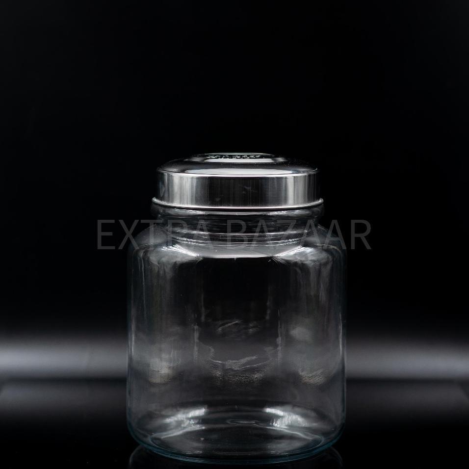Toples Kaca / Jar Kaca / Toples Kafe / Canister Kaca + Seal Kecil