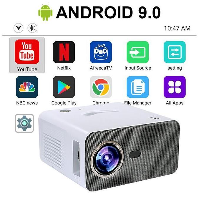 Aera Proyektor Android Er30A 5000 Lumens Full Hd 1080P 4K Proyektor Portable Android Bluetooth Mirro
